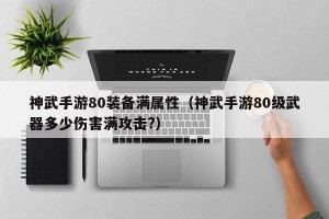 神武手游80装备满属性（神武手游80级武器多少伤害满攻击?）
