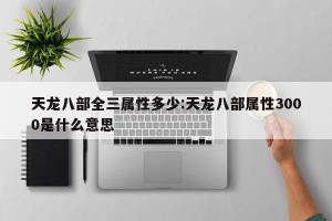 天龙八部全三属性多少:天龙八部属性3000是什么意思
